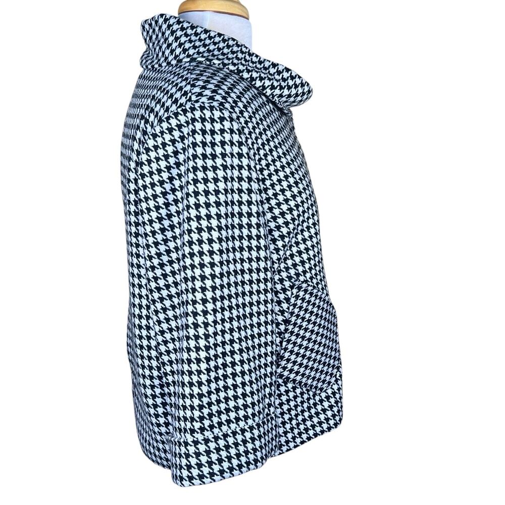 Lis Women’s Houndstooth Cashmere, Wool & Silk Blend Swing Coat Size Large NWT - Picture 6 of 15